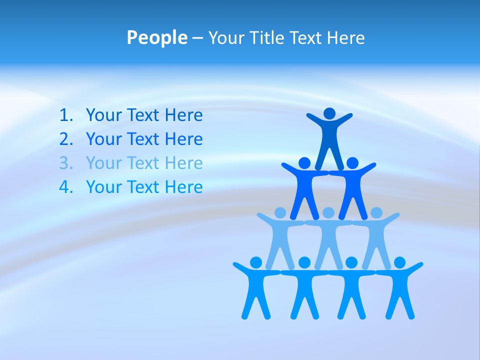 Blue Compositions Layers PowerPoint Template