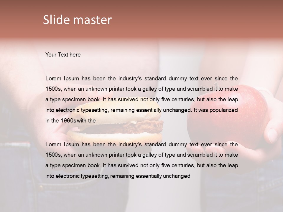 Red Unhealthy Diet PowerPoint Template