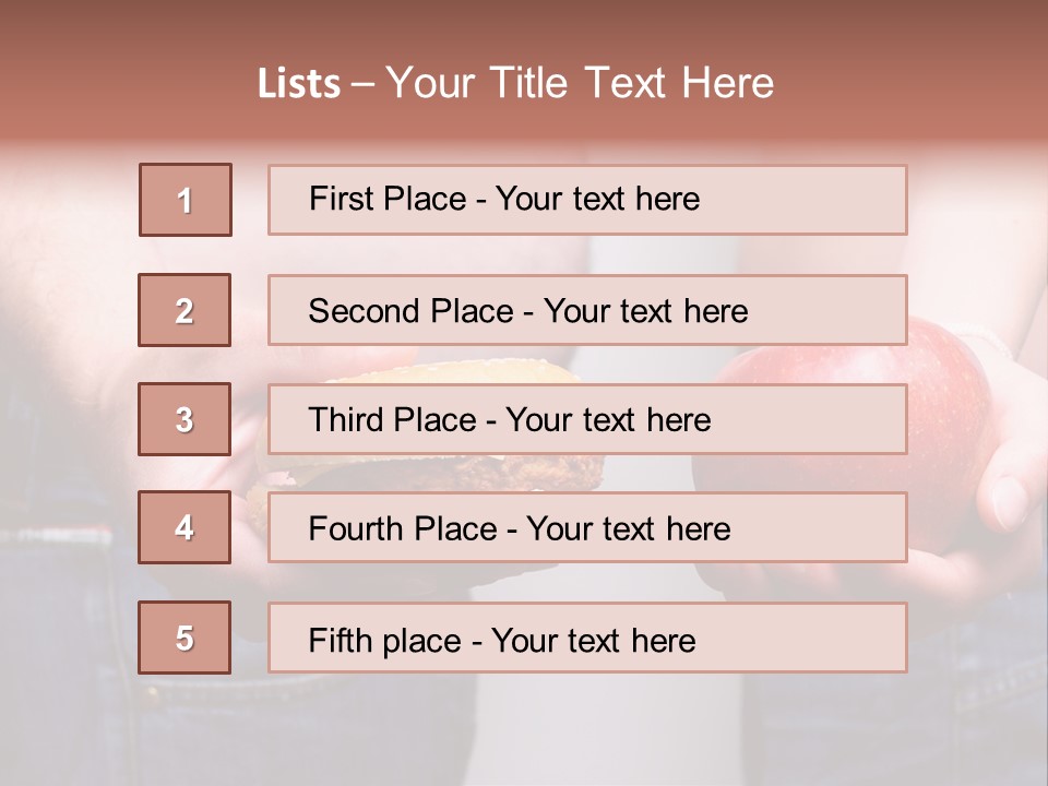 Red Unhealthy Diet PowerPoint Template