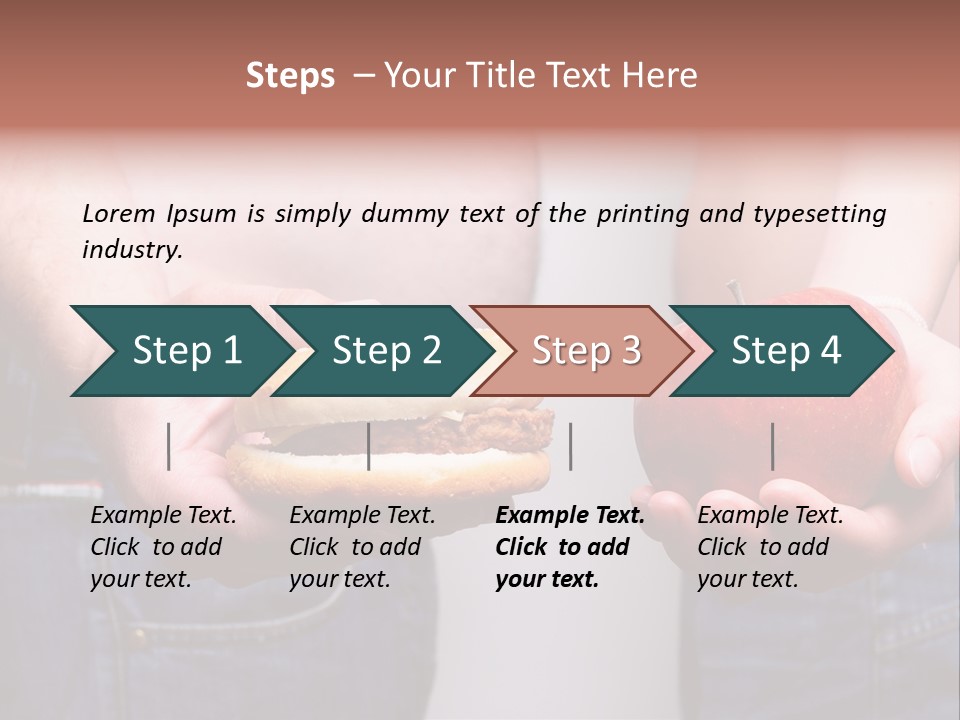 Red Unhealthy Diet PowerPoint Template