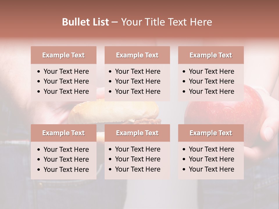 Red Unhealthy Diet PowerPoint Template
