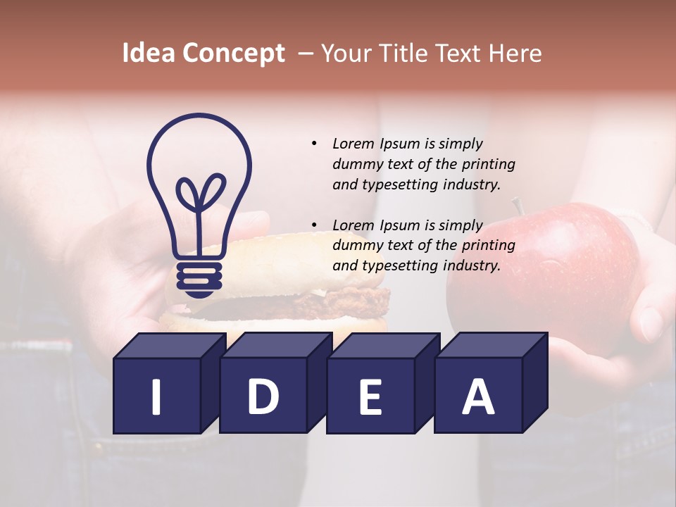 Red Unhealthy Diet PowerPoint Template