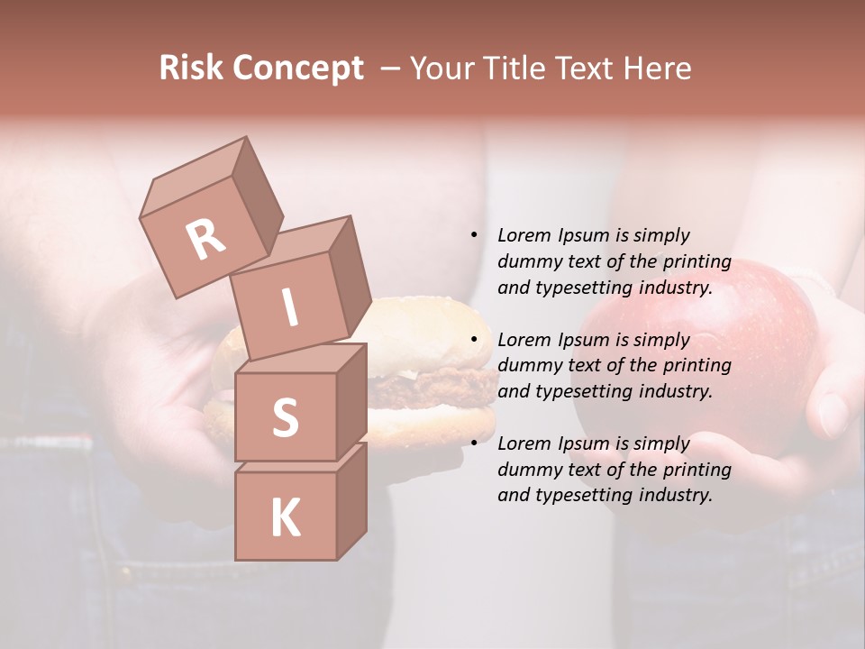 Red Unhealthy Diet PowerPoint Template