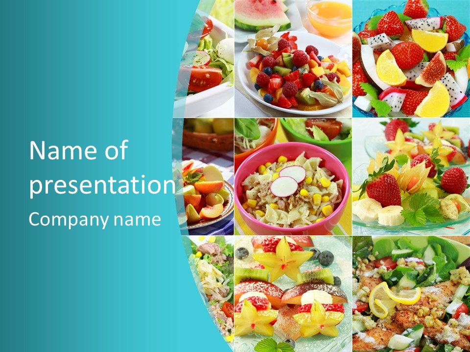 Flavoring Salad Soup PowerPoint Template