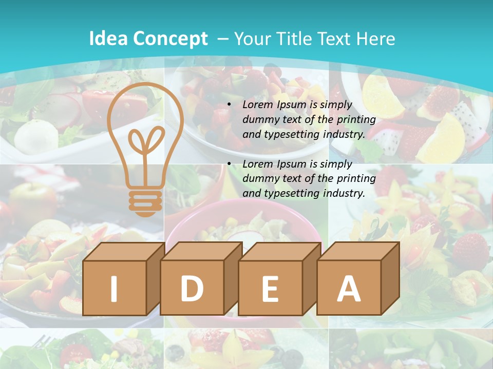 Flavoring Salad Soup PowerPoint Template