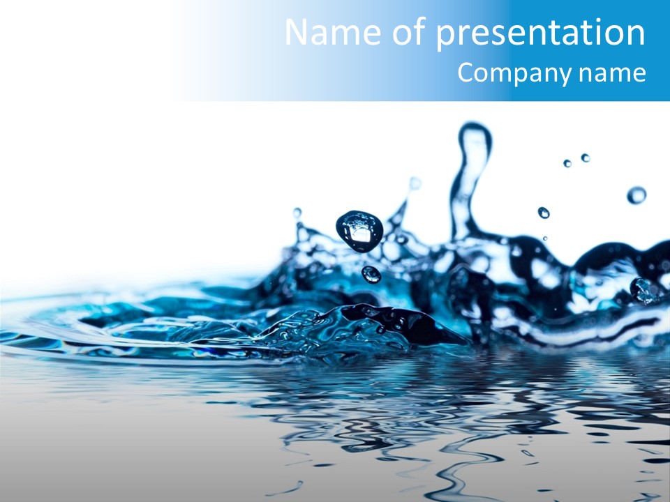 Clean Liquid Flowing PowerPoint Template