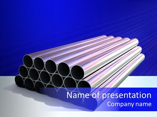 Shiny Industrial Pipe PowerPoint Template