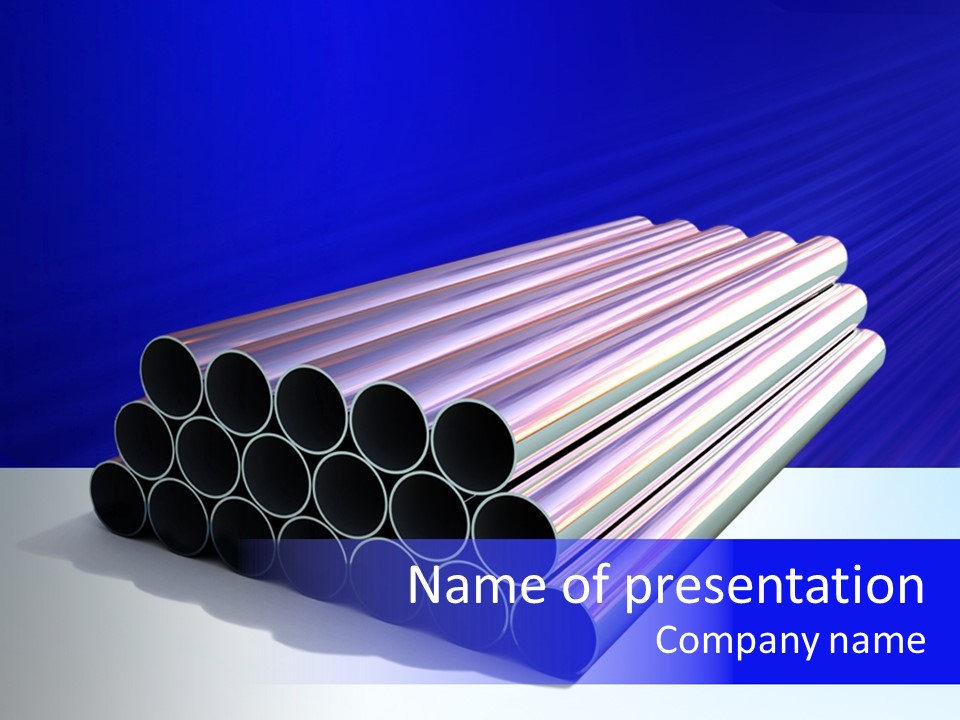 Shiny Industrial Pipe PowerPoint Template