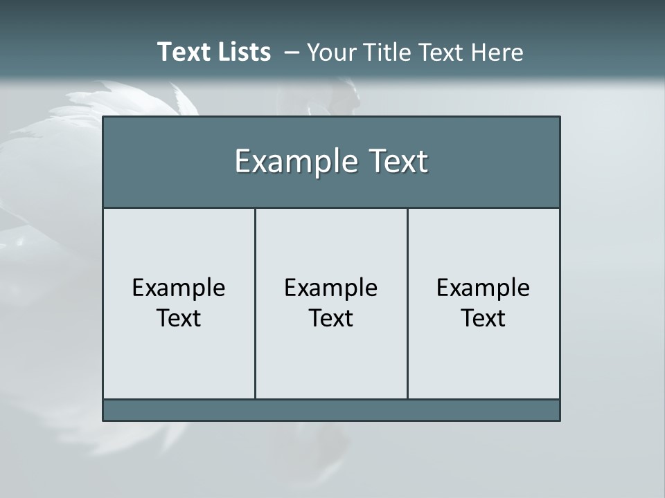 Haze Beautiful Swan PowerPoint Template