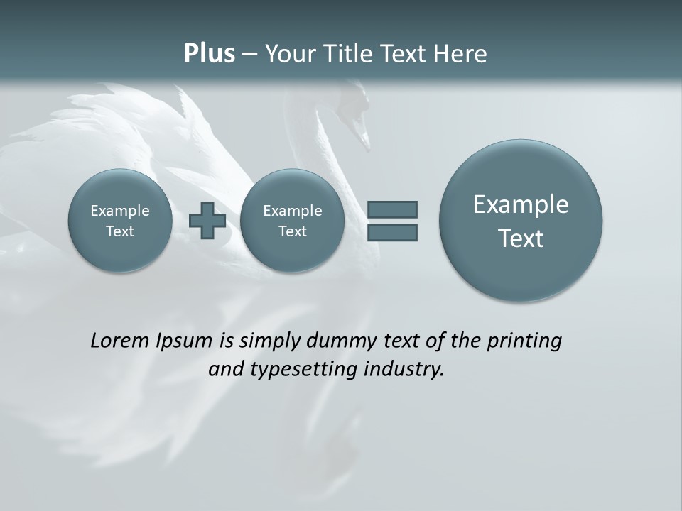 Haze Beautiful Swan PowerPoint Template