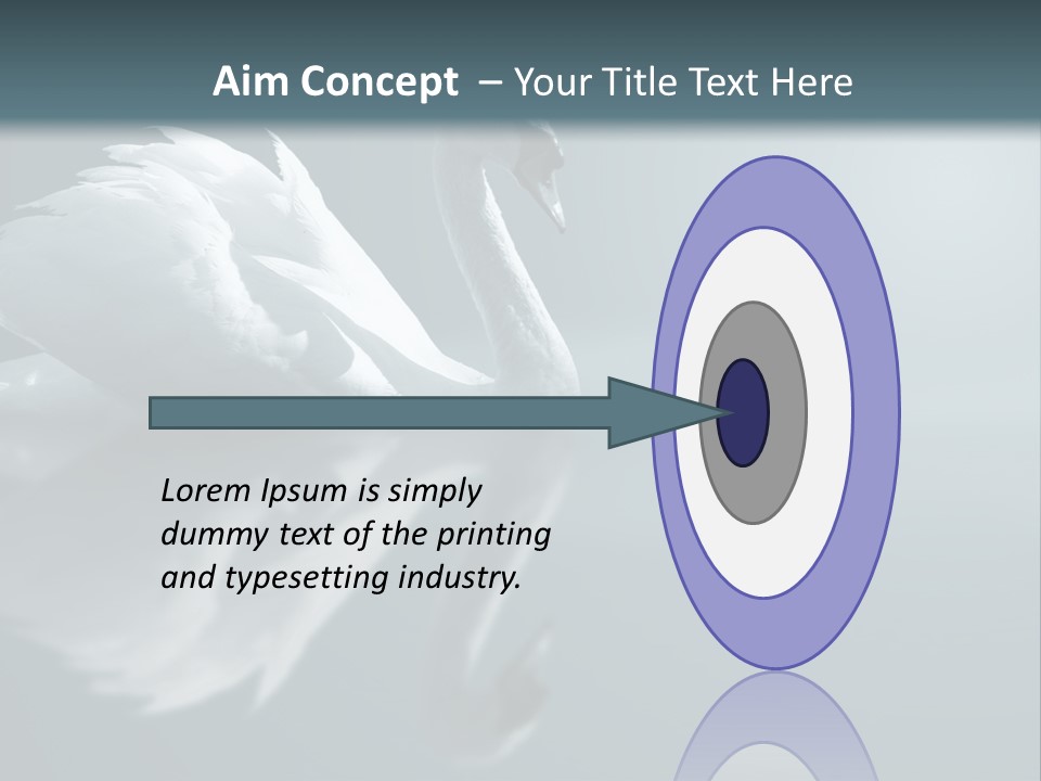 Haze Beautiful Swan PowerPoint Template