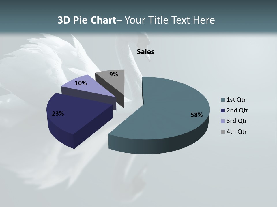 Haze Beautiful Swan PowerPoint Template