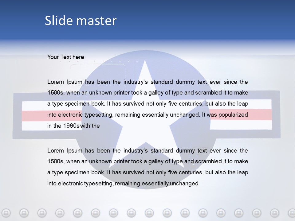 Aircraft Insignia Bomber PowerPoint Template