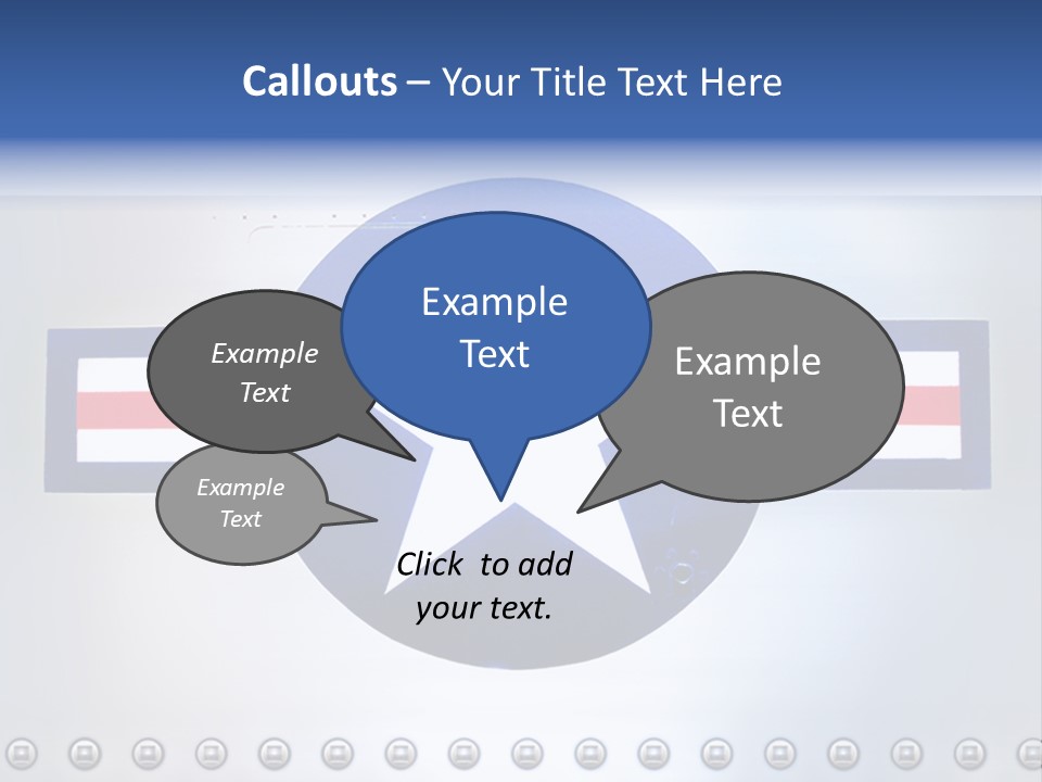 Aircraft Insignia Bomber PowerPoint Template