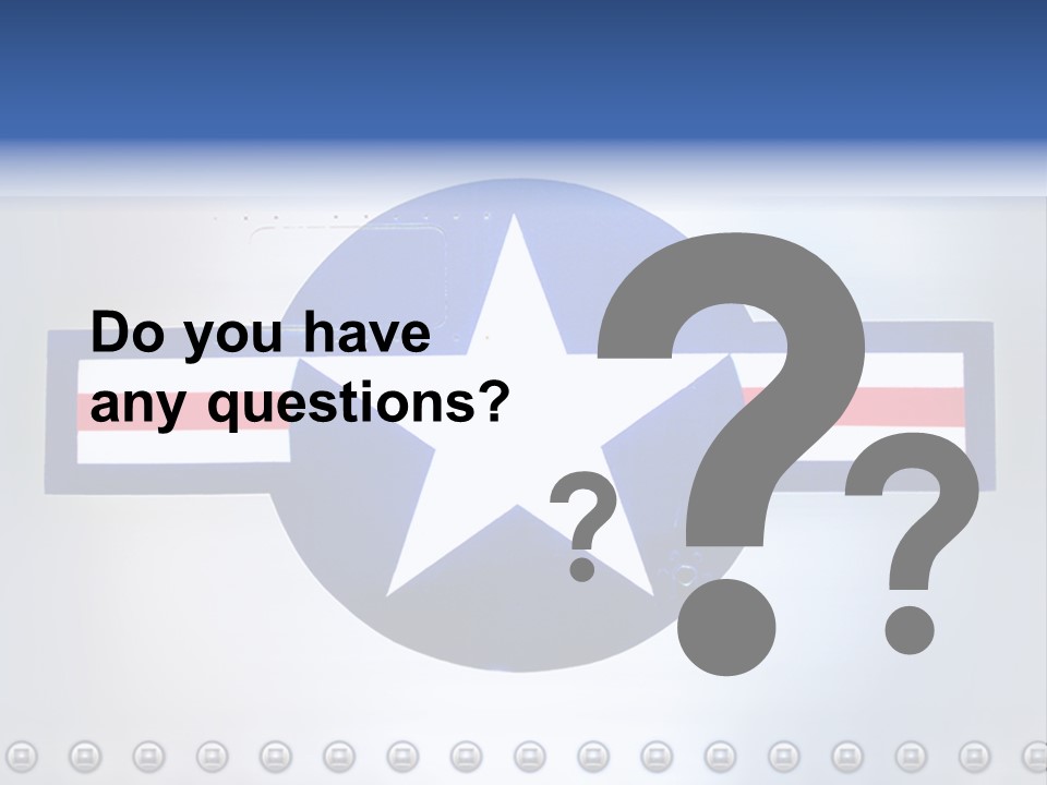 Aircraft Insignia Bomber PowerPoint Template