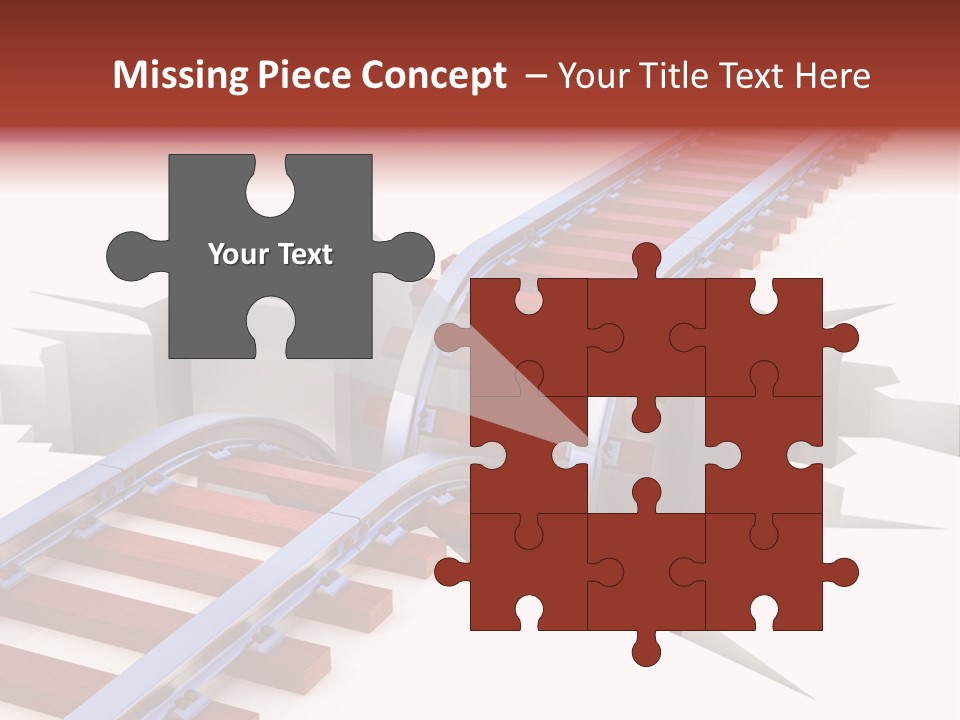 Danger Road Rail PowerPoint Template