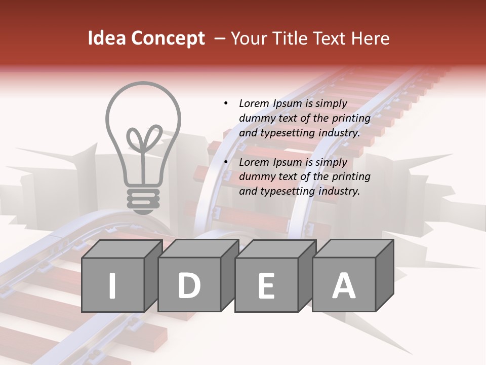 Danger Road Rail PowerPoint Template