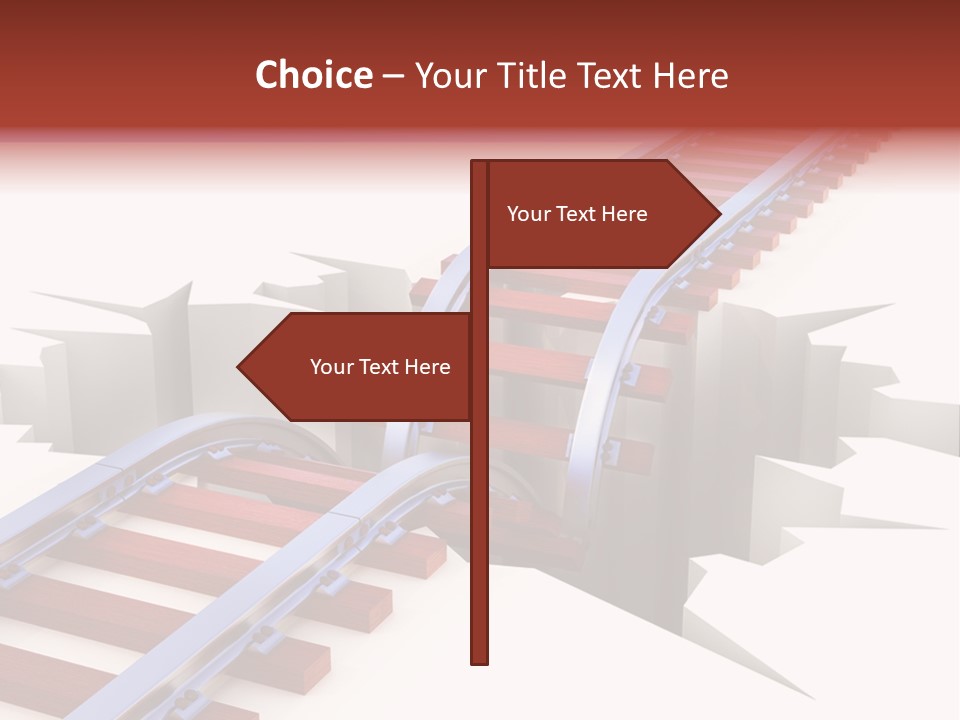 Danger Road Rail PowerPoint Template