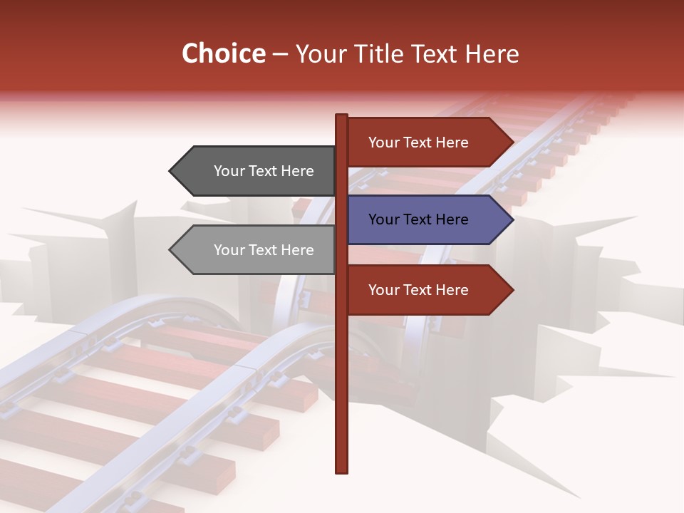 Danger Road Rail PowerPoint Template