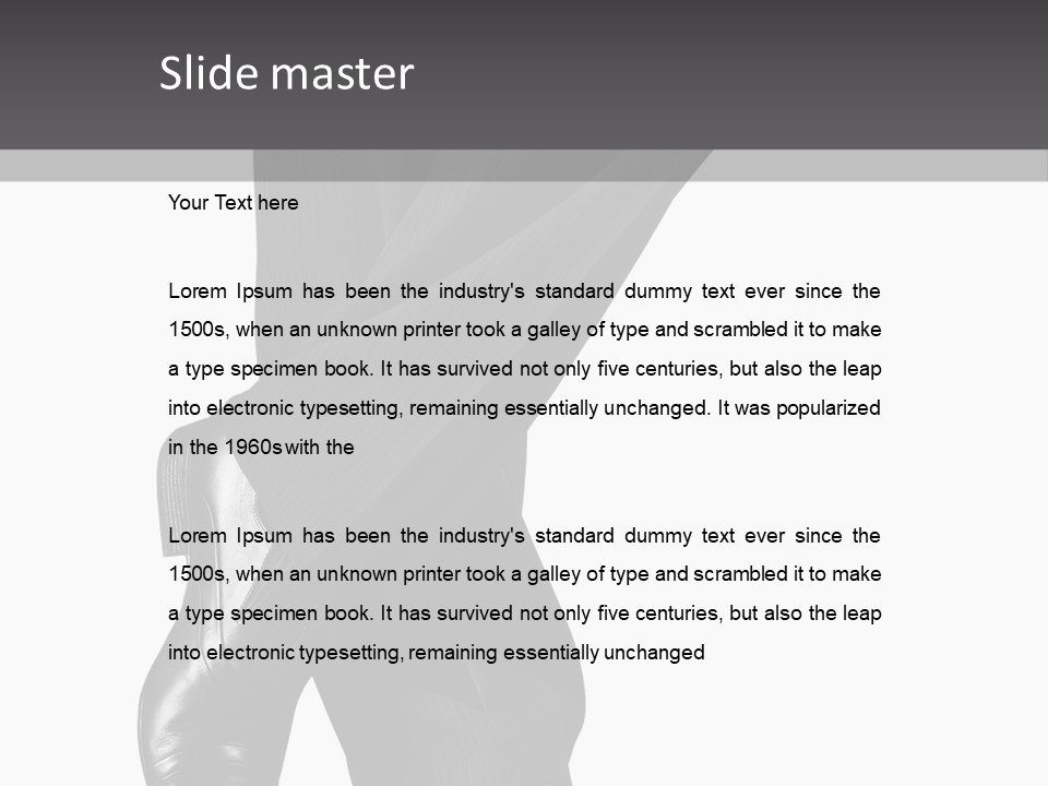 People Footwear Isolated PowerPoint Template