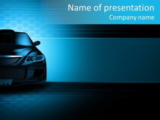 Windshield Vehicle Headlight PowerPoint Template