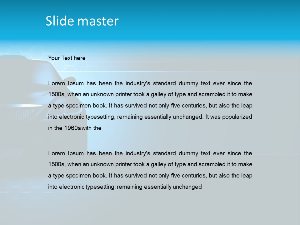 Windshield Vehicle Headlight PowerPoint Template