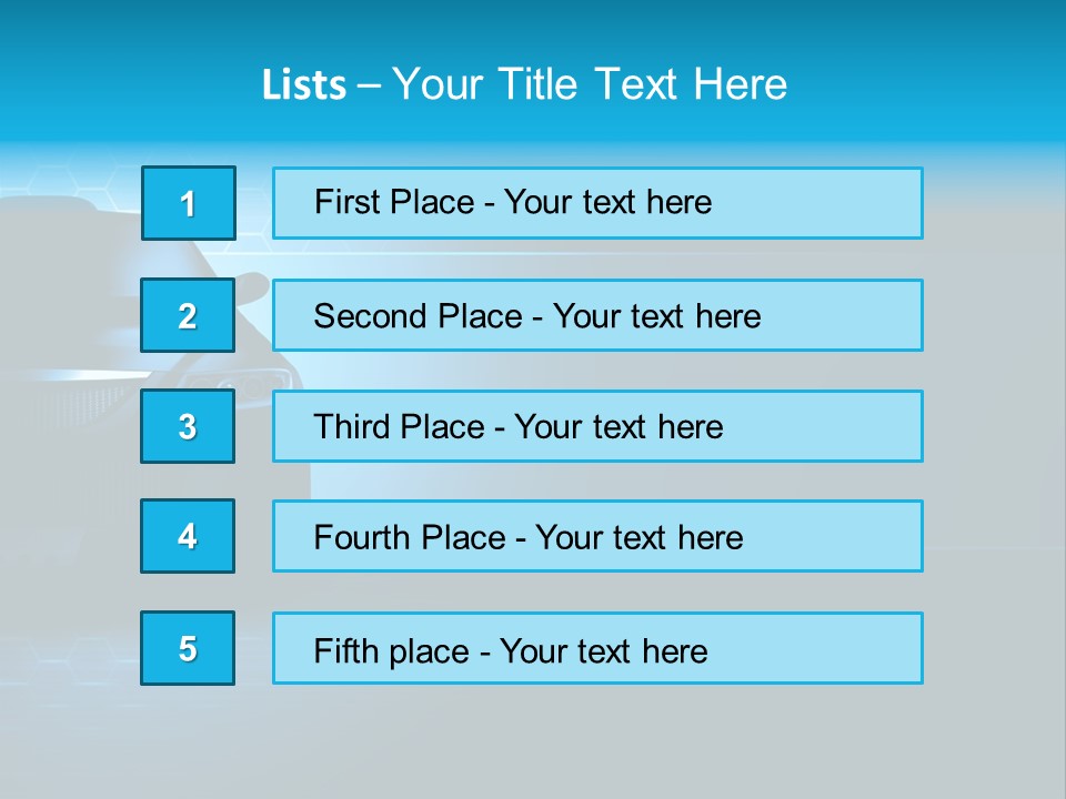 Windshield Vehicle Headlight PowerPoint Template