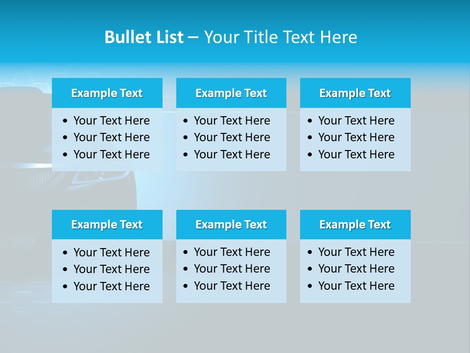 Windshield Vehicle Headlight PowerPoint Template