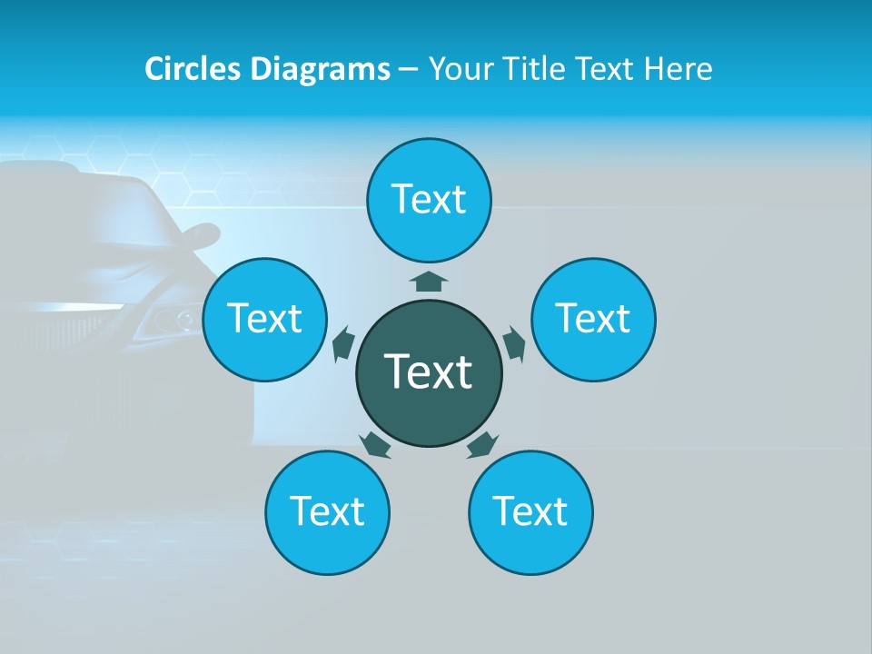 Windshield Vehicle Headlight PowerPoint Template