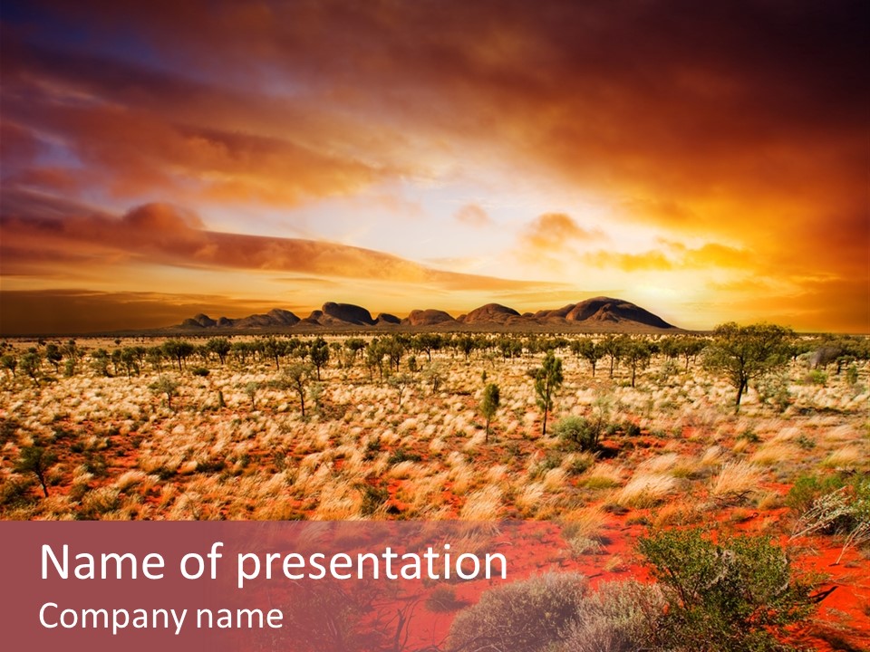 Sunset Northern Sky PowerPoint Template