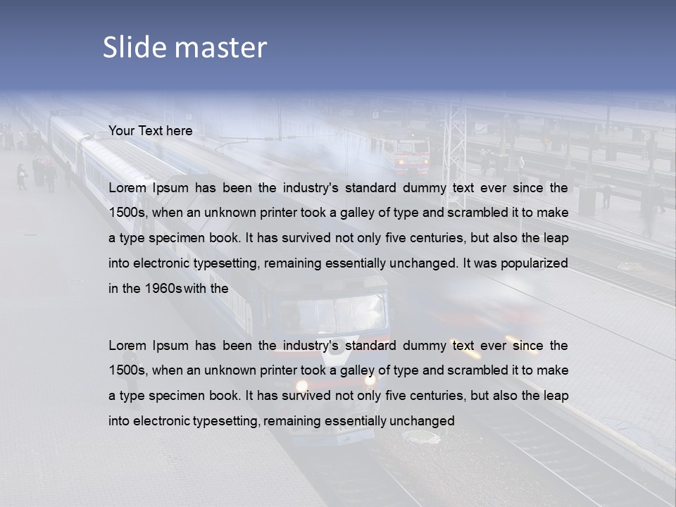Train Movement Perspective PowerPoint Template