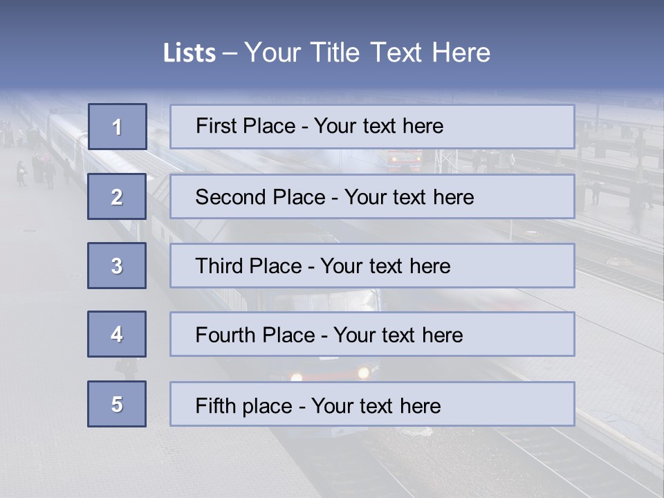Train Movement Perspective PowerPoint Template