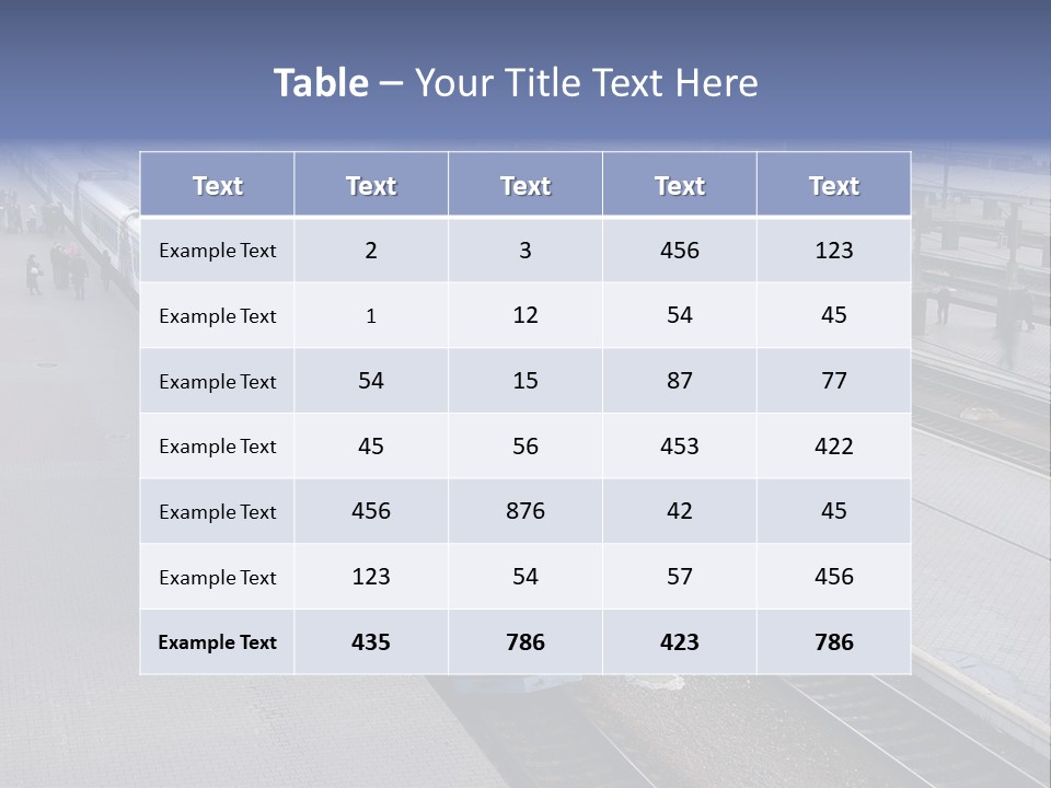 Train Movement Perspective PowerPoint Template