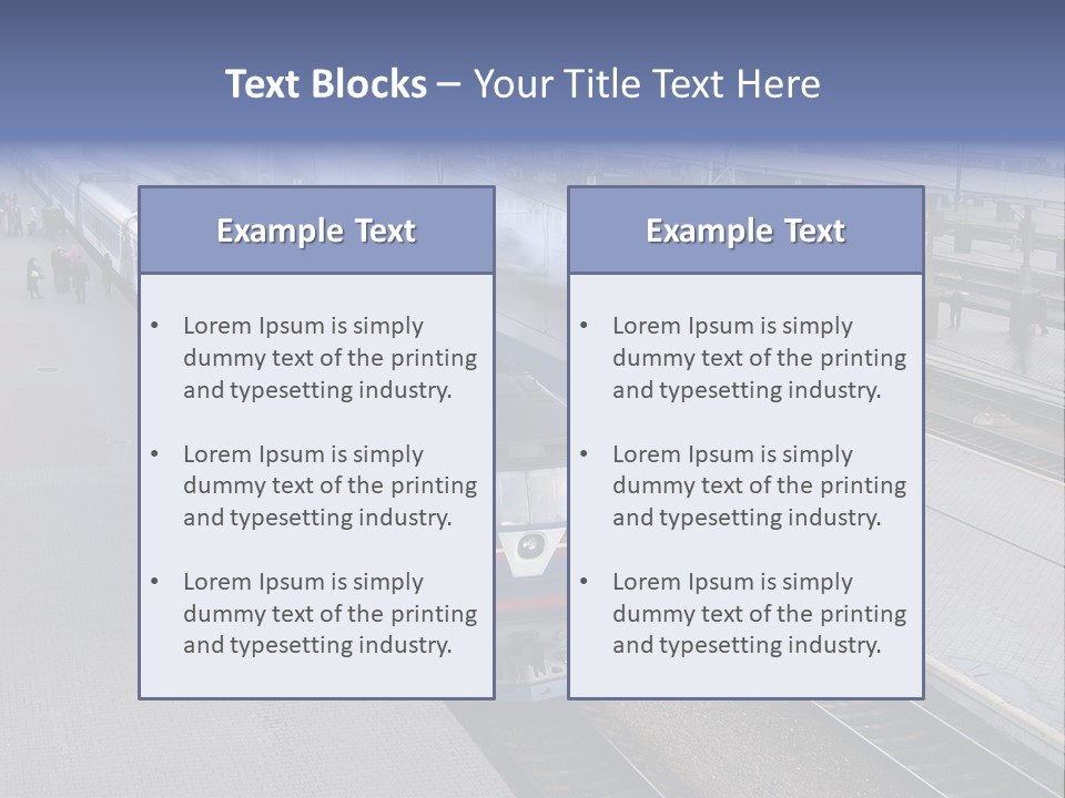 Train Movement Perspective PowerPoint Template