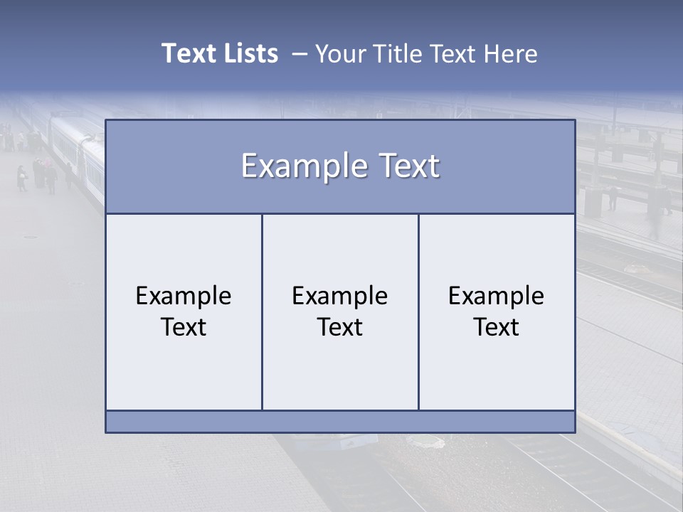 Train Movement Perspective PowerPoint Template