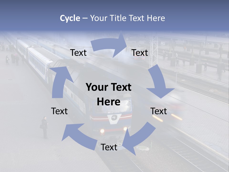 Train Movement Perspective PowerPoint Template