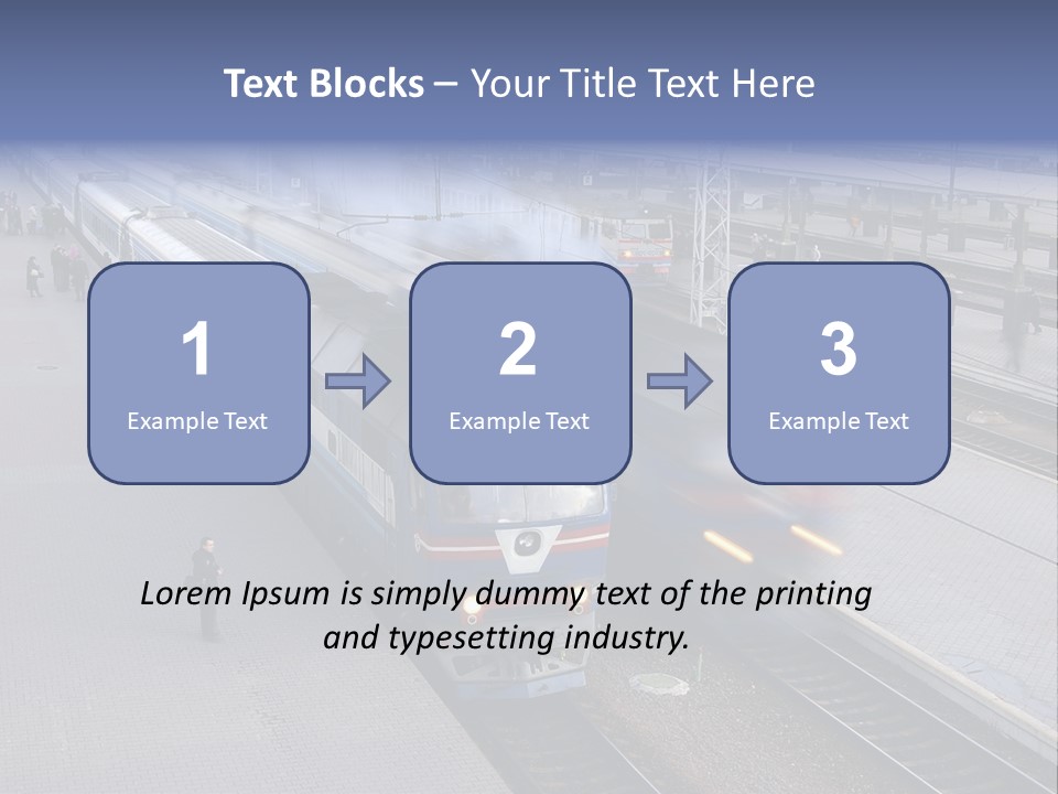 Train Movement Perspective PowerPoint Template