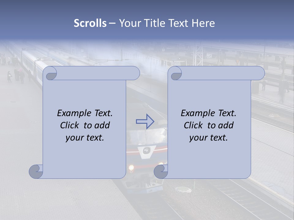 Train Movement Perspective PowerPoint Template