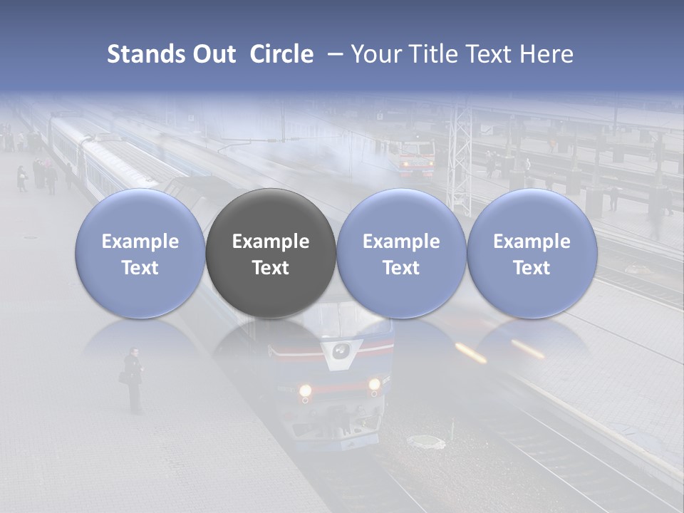 Train Movement Perspective PowerPoint Template