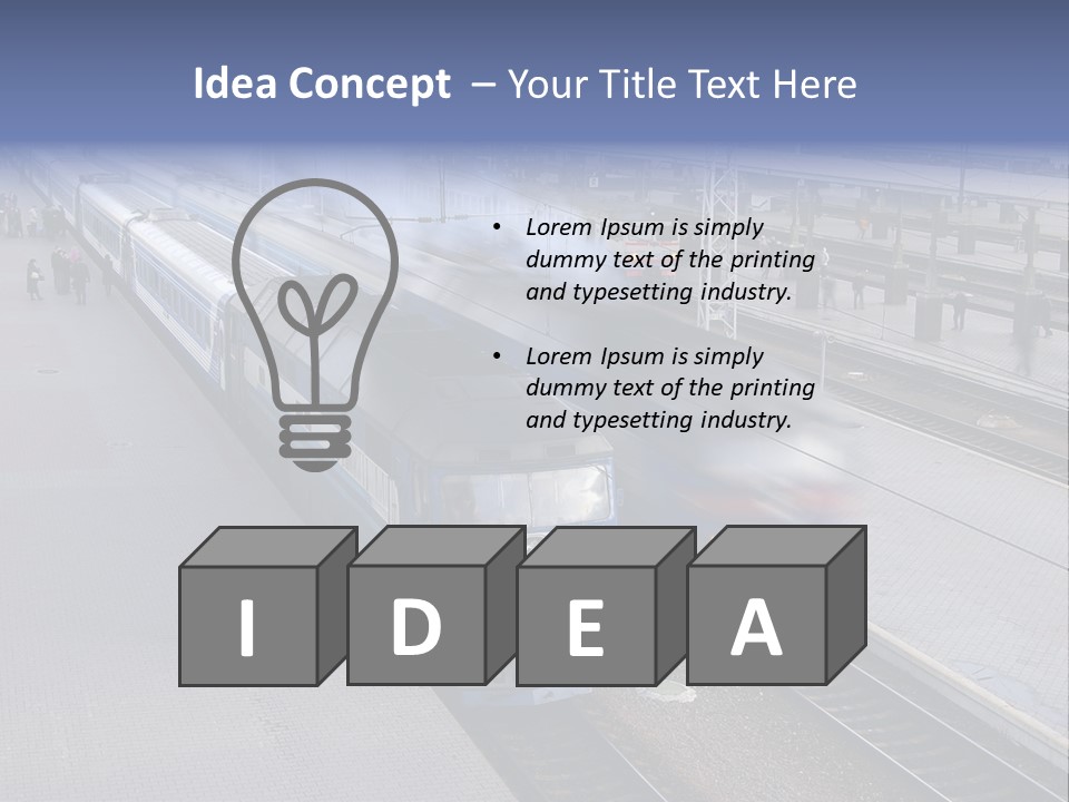 Train Movement Perspective PowerPoint Template