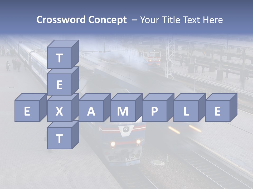 Train Movement Perspective PowerPoint Template