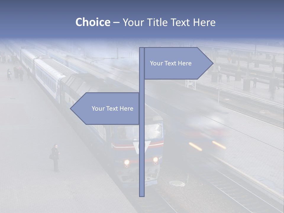 Train Movement Perspective PowerPoint Template