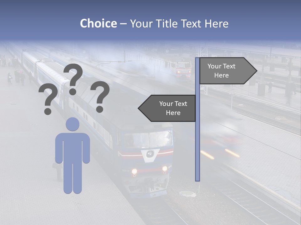 Train Movement Perspective PowerPoint Template