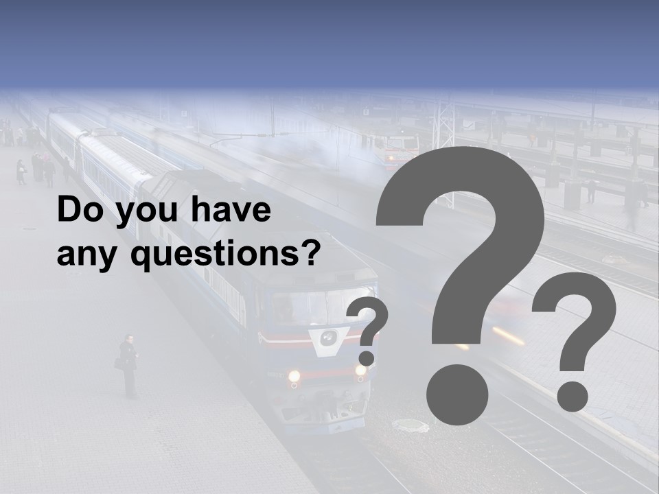 Train Movement Perspective PowerPoint Template