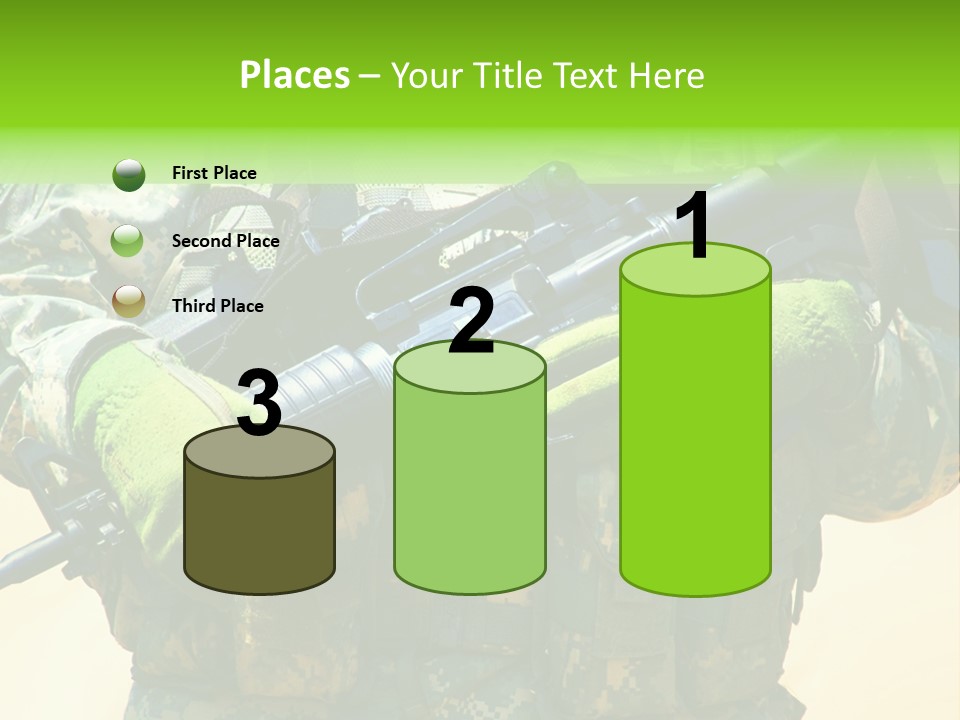 Holding American Marines PowerPoint Template