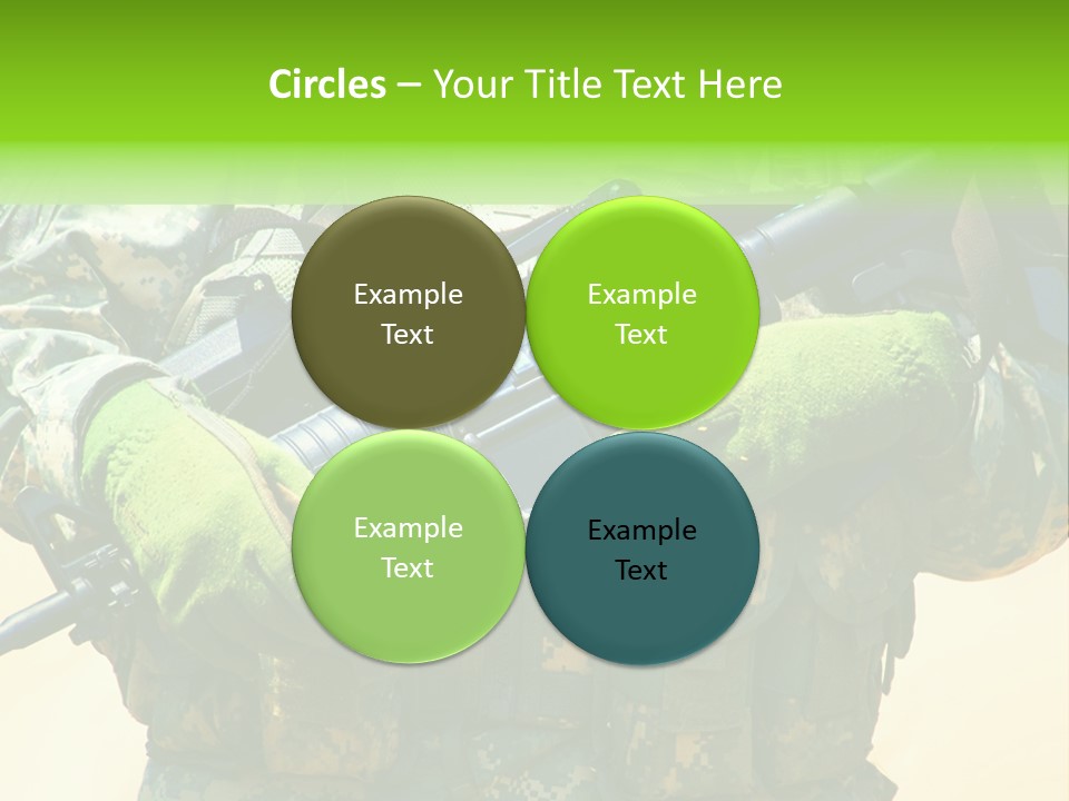 Holding American Marines PowerPoint Template