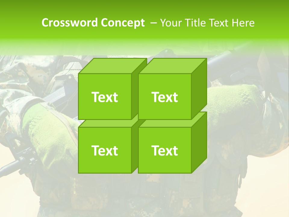 Holding American Marines PowerPoint Template