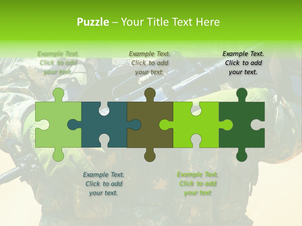 Holding American Marines PowerPoint Template