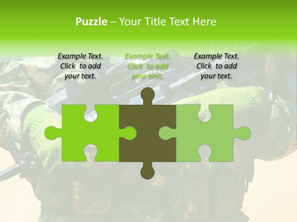 Holding American Marines PowerPoint Template