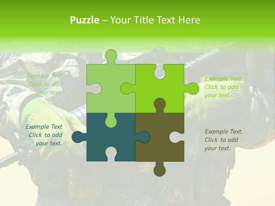 Holding American Marines PowerPoint Template